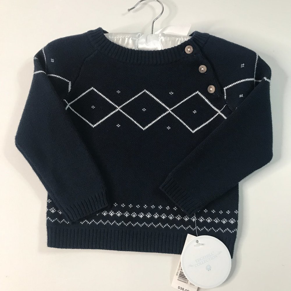 Baby Navy Sweater 18M  NEW